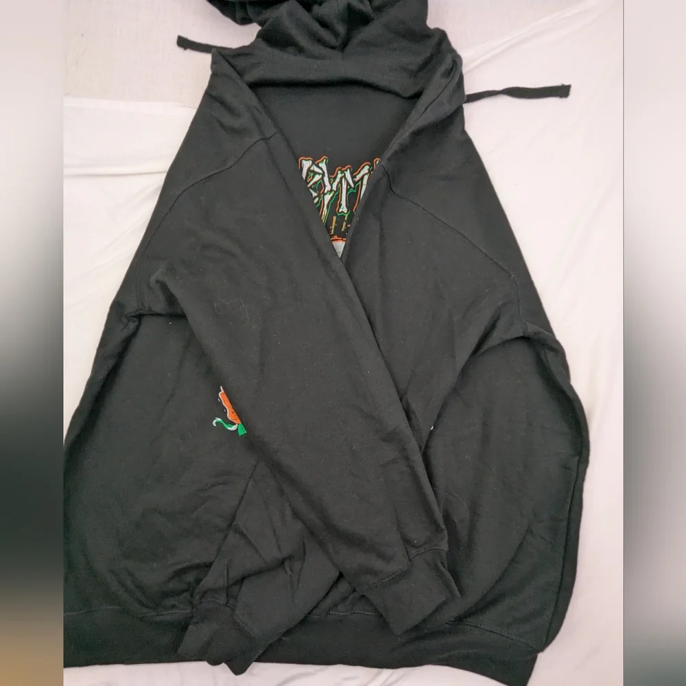 Babymetal Band Merch Skull Graphic Front Zip Black Hoodie XL